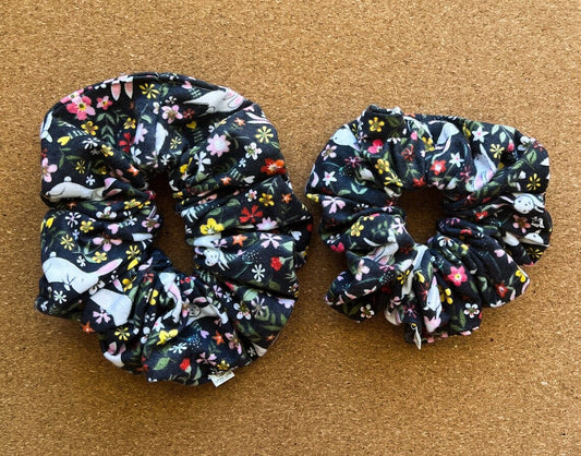 Easter midnight garden Bunny Scrunchie