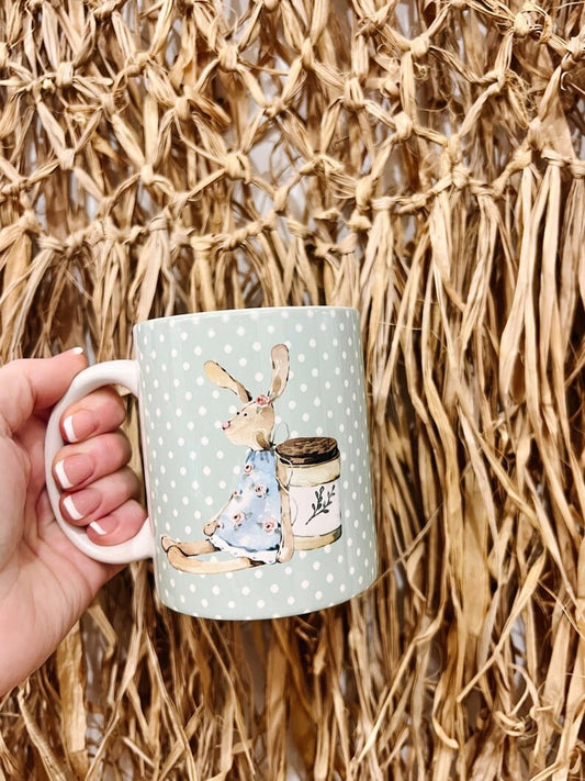 Vintage Cottagecore Bunny Mug