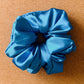 royal blue satin scrunchie I XL scrunchies I gift for her | bridesmaids gift | birthday gift