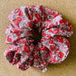 Red Floral Scrunchie I XL scrunchies I mini me I floral scrunchies I cottage core style