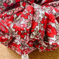 Red Floral Scrunchie I XL scrunchies I mini me I floral scrunchies I cottage core style