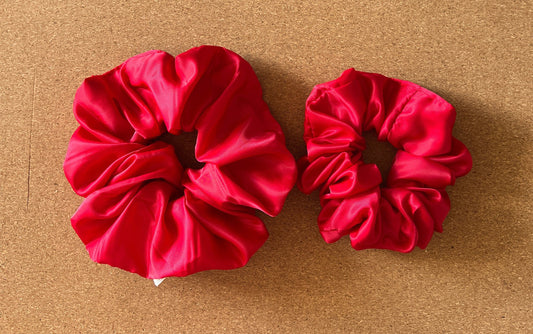 Red Satin Scrunchie | Christmas scrunchie | XL scrunchie | secret santa | Kris Kringle gifts