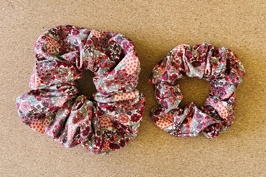 Cottage Core Floral Scrunchie I floral srunchie I XL scrunchies I hair scrunchies I gift's for her