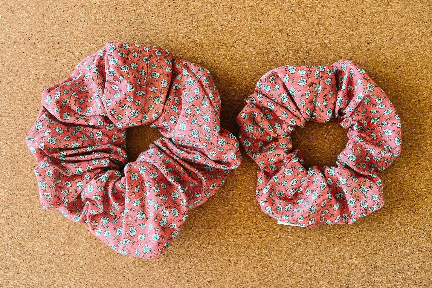 Pink Floral Scrunchie | XL scrunchy | hair accessories | hair ties | gift's for her