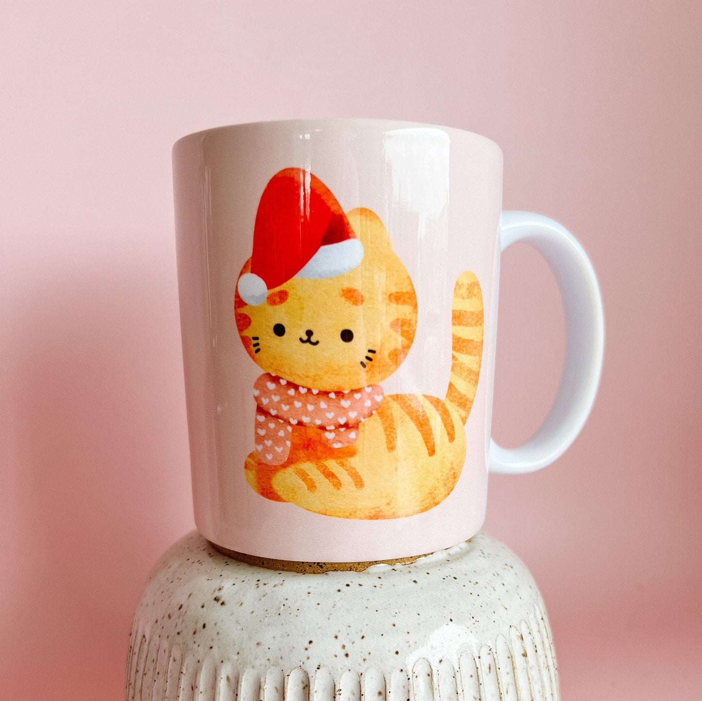 Kawaii Christmas Cat Mug