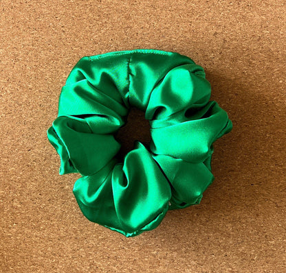 Green Satin Christmas Scrunchie | XL scrunchie | Kris Kringle gifts | teachers gifts | stocking stuffers