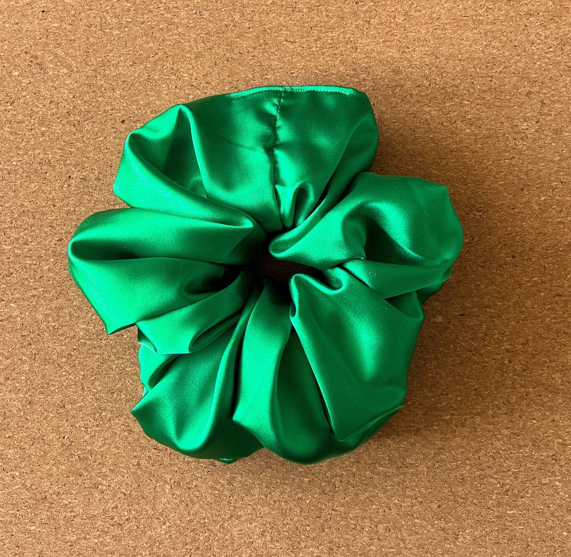 Green Satin Christmas Scrunchie | XL scrunchie | Kris Kringle gifts | teachers gifts | stocking stuffers