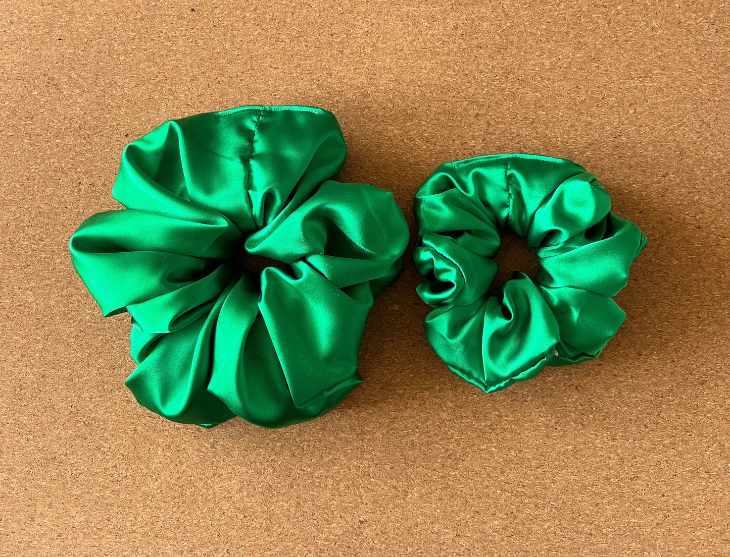 Green Satin Christmas Scrunchie | XL scrunchie | Kris Kringle gifts | teachers gifts | stocking stuffers