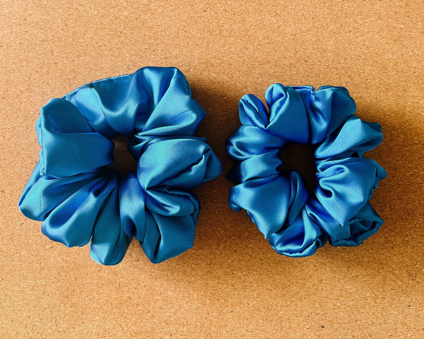 royal blue satin scrunchie I XL scrunchies I gift for her | bridesmaids gift | birthday gift