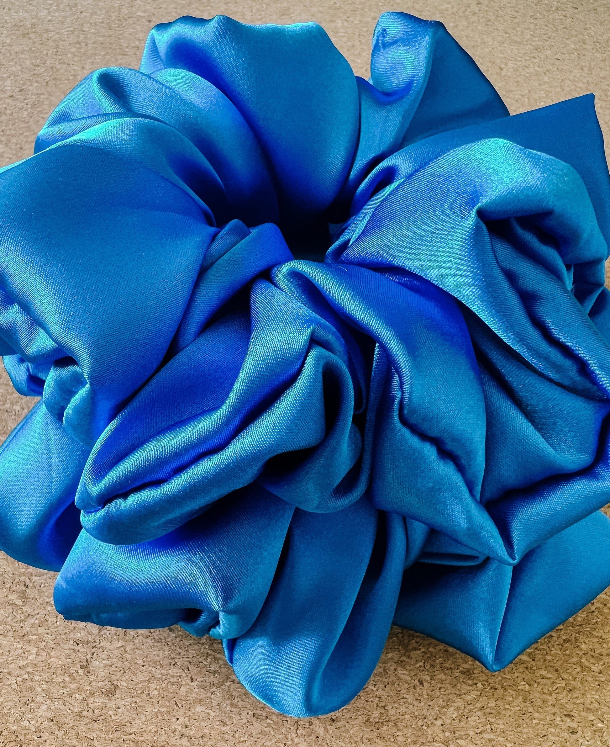 royal blue satin scrunchie I XL scrunchies I gift for her | bridesmaids gift | birthday gift