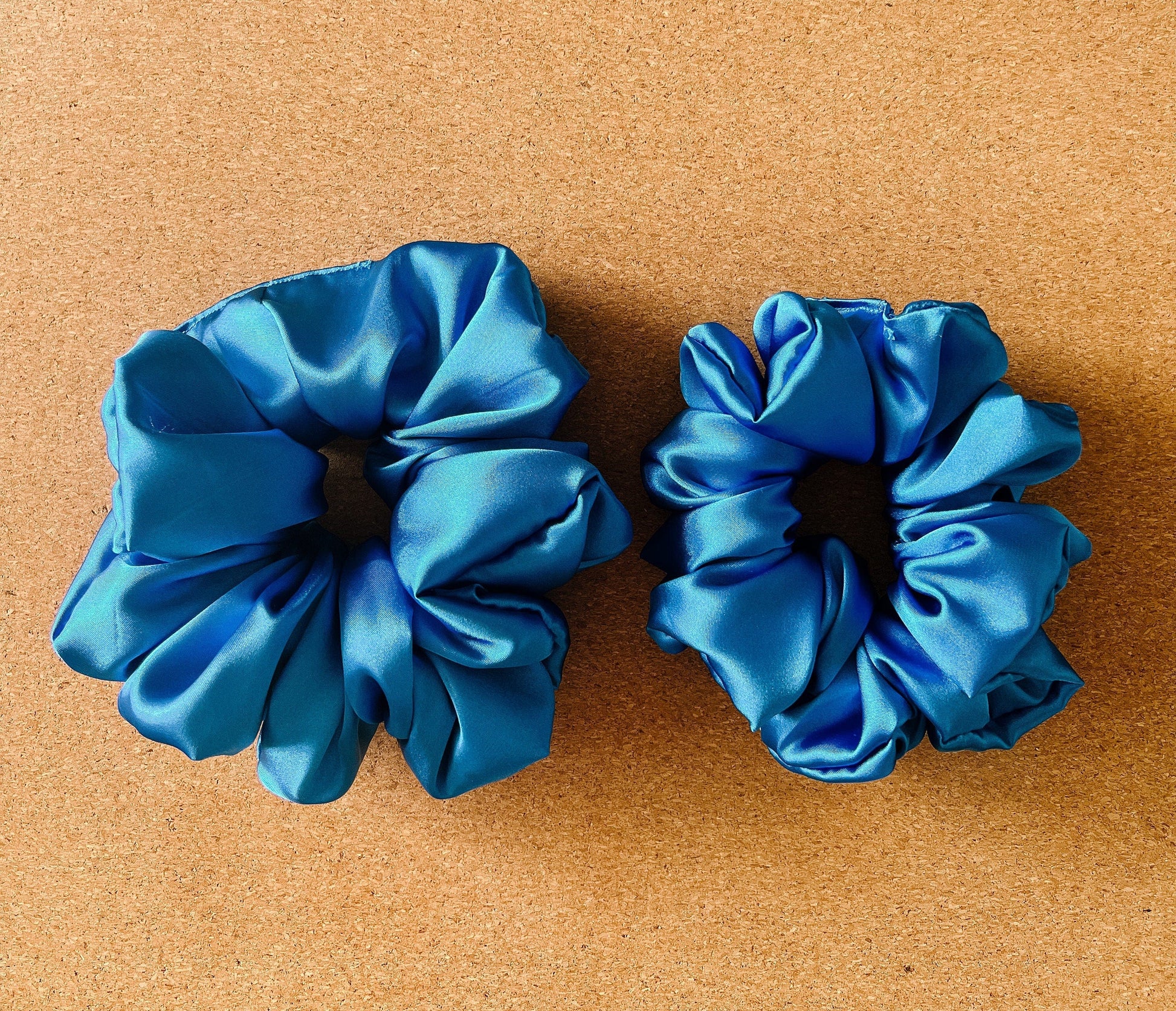 royal blue satin scrunchie I XL scrunchies I gift for her | bridesmaids gift | birthday gift