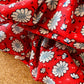 Red Floral Scrunchie I XL scrunchie I floral scrunchie | gifts for her | teachers gifts