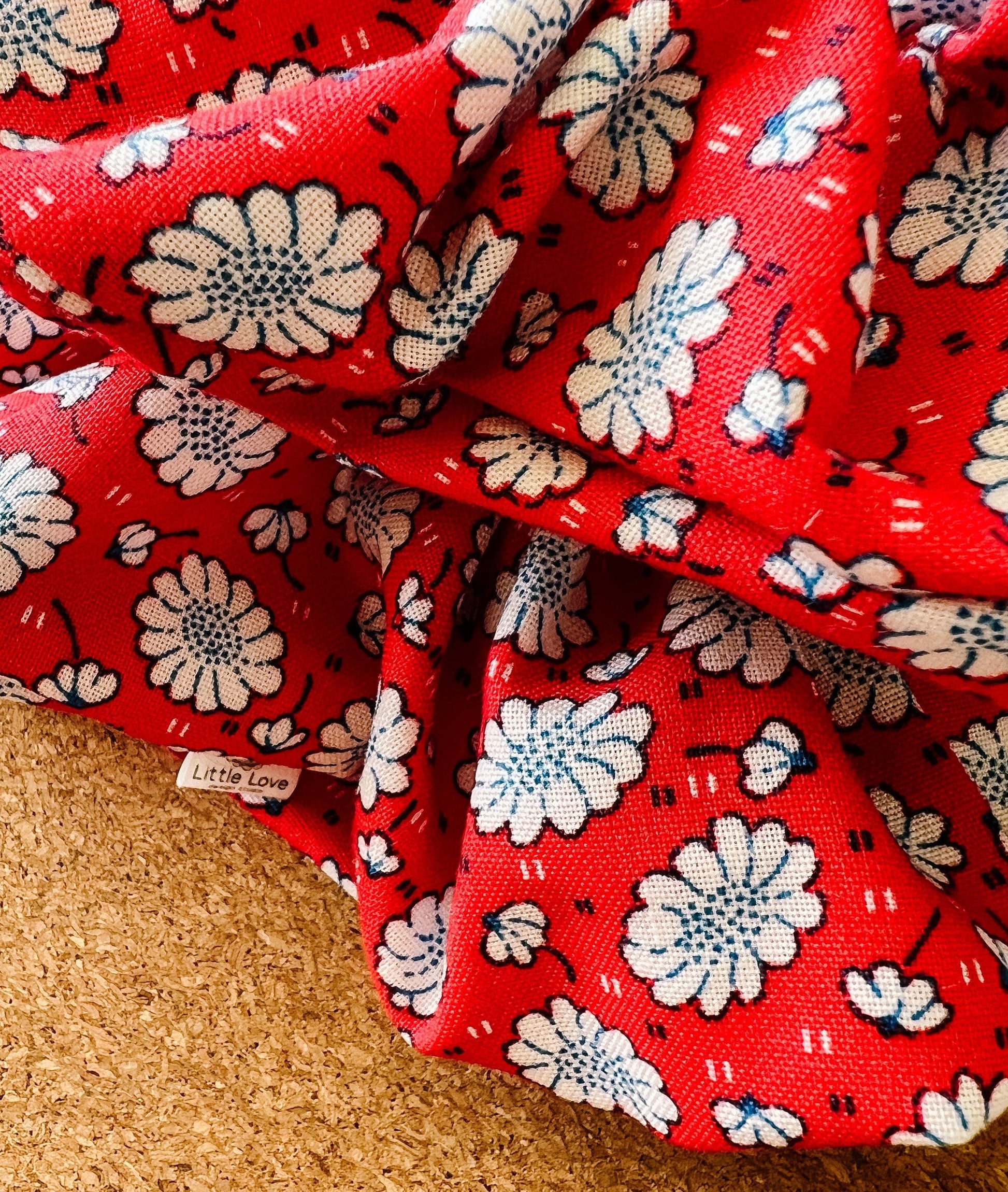 Red Floral Scrunchie I XL scrunchie I floral scrunchie | gifts for her | teachers gifts