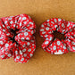 Red Floral Scrunchie I XL scrunchie I floral scrunchie | gifts for her | teachers gifts