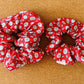 Red Floral Scrunchie I XL scrunchie I floral scrunchie | gifts for her | teachers gifts