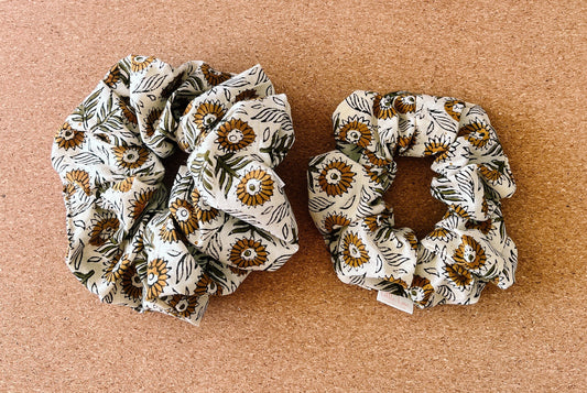 Boho Floral Scrunchie I mini me I XL scrunchies I children's scrunchies I gift's for her