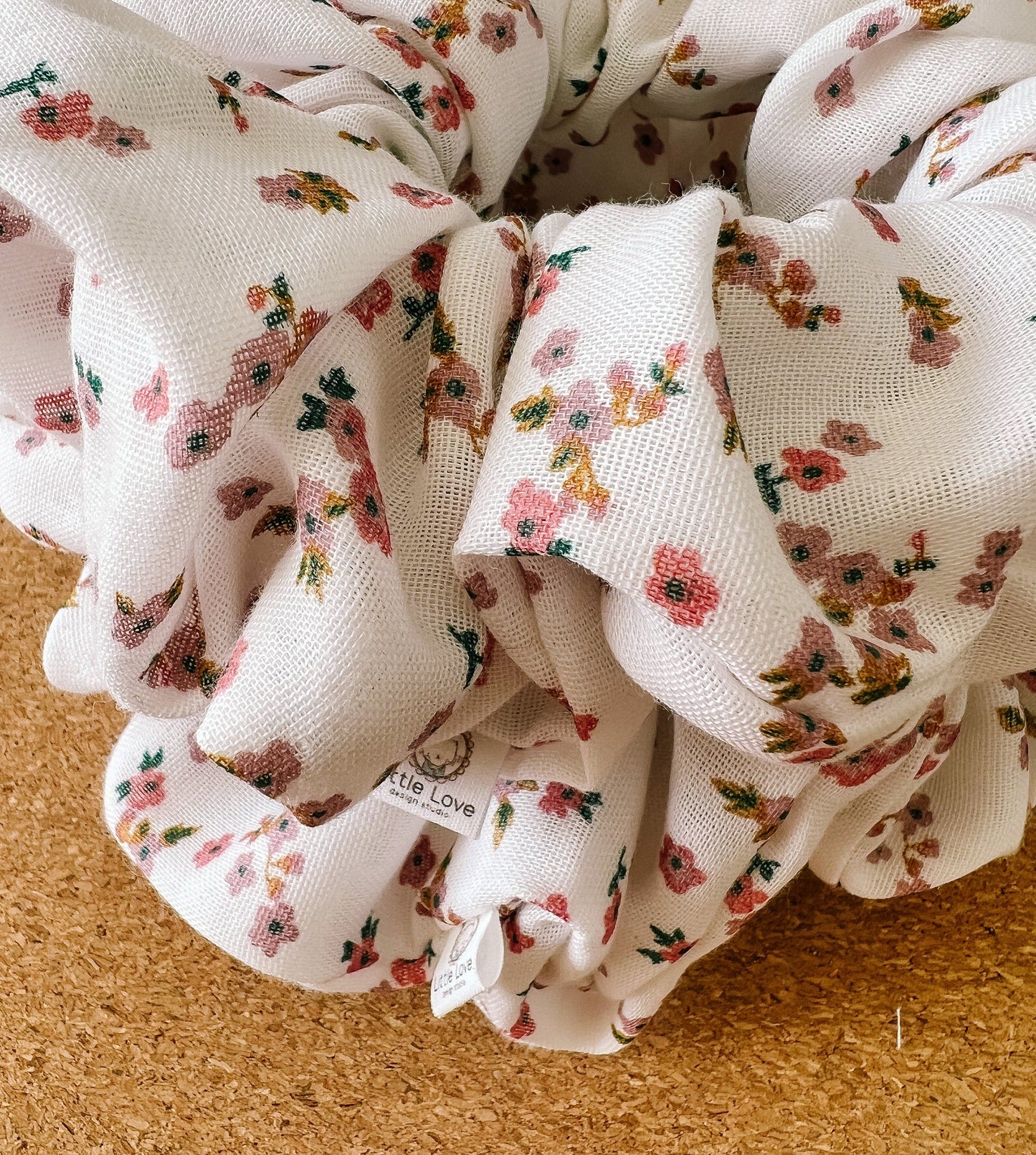 Autumn Garden Scrunchie | XL scrunchie I pretty floral scrunchie I gift's for her | birthday gift