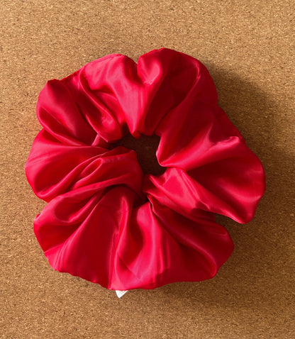 Red Satin Scrunchie | Christmas scrunchie | XL scrunchie | secret santa | Kris Kringle gifts