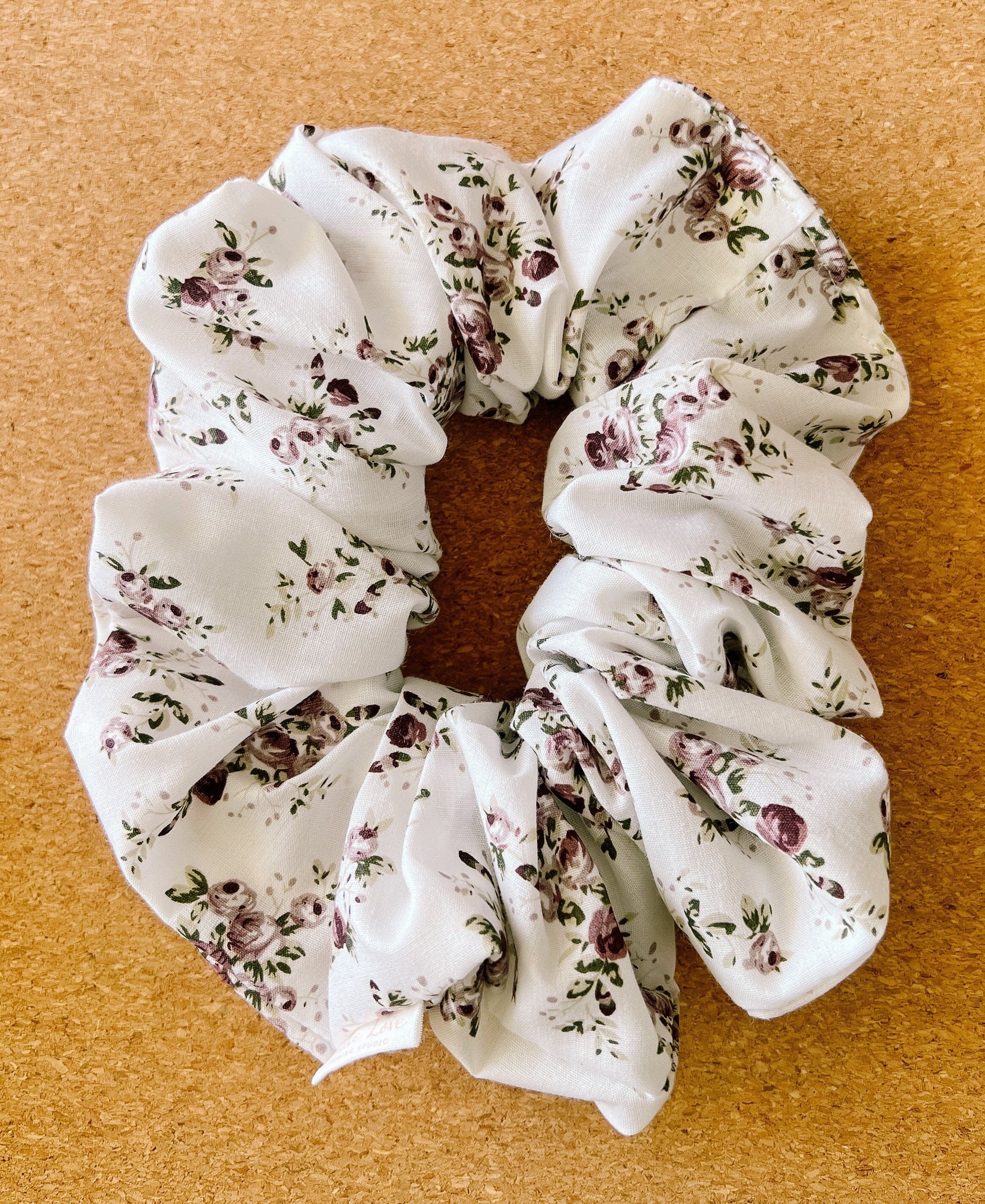 Floral Vintage Scrunchie | XL scrunchie | cottagcore scrunchie | gift's for her | teachers gift