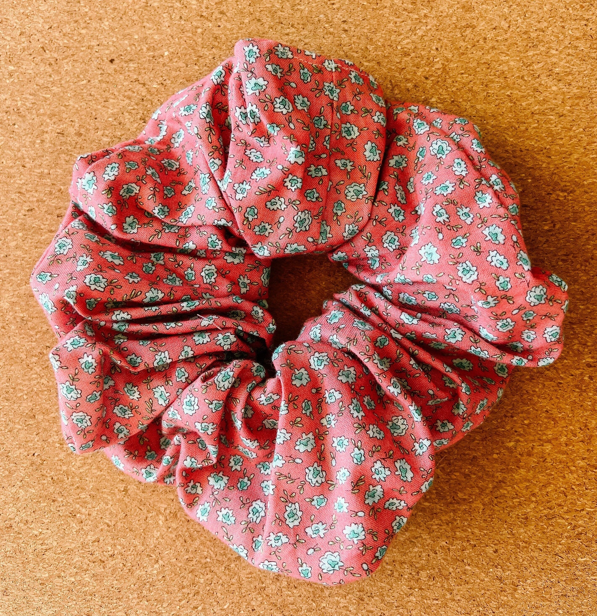 Pink Floral Scrunchie | XL scrunchy | hair accessories | hair ties | gift's for her