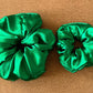 Green Satin Christmas Scrunchie | XL scrunchie | Kris Kringle gifts | teachers gifts | stocking stuffers