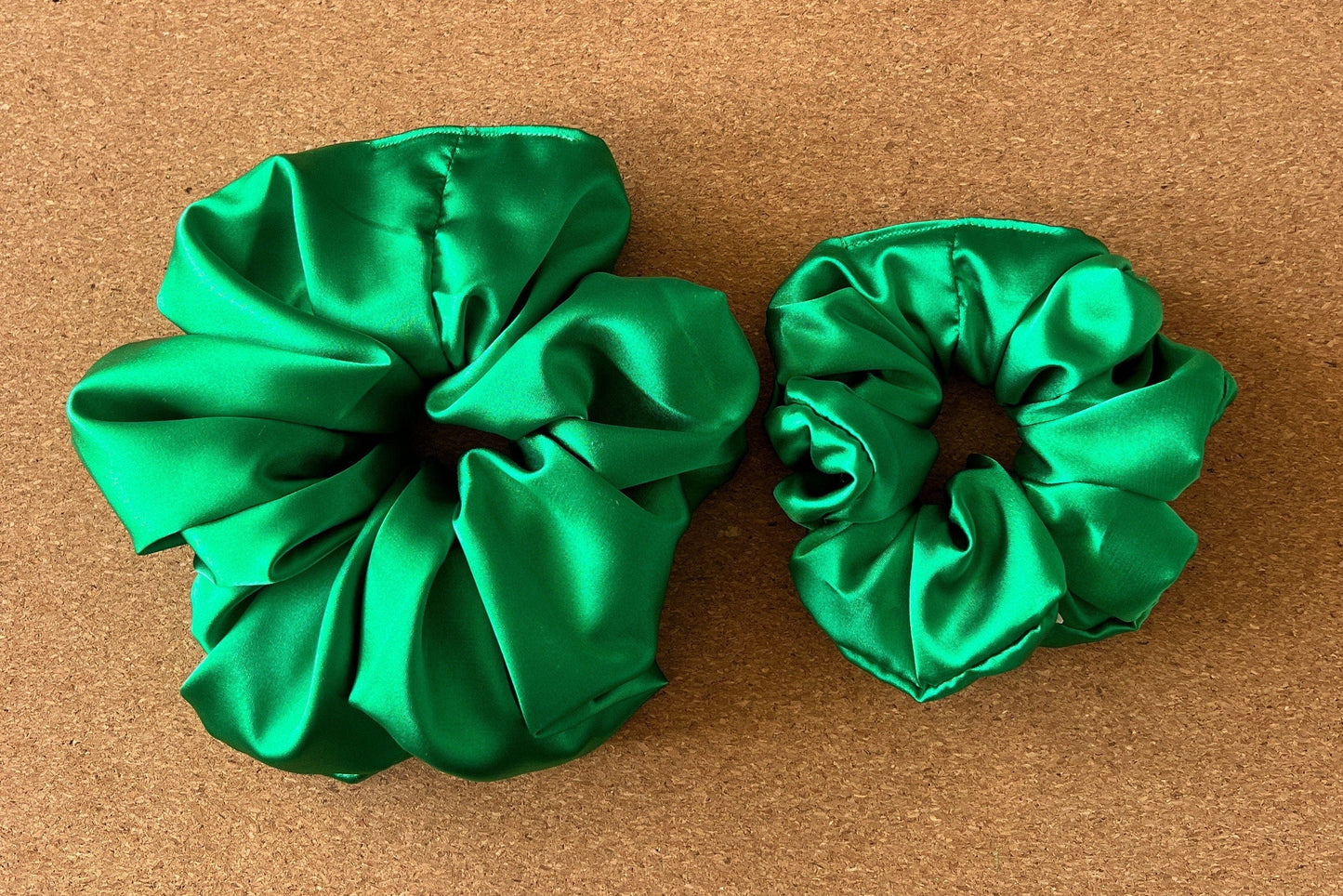 Green Satin Christmas Scrunchie | XL scrunchie | Kris Kringle gifts | teachers gifts | stocking stuffers