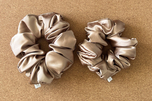 Champagne Satin Scrunchie I bridal shower gifts I XL scrunchie I dance scrunchies I bridesmaid gift