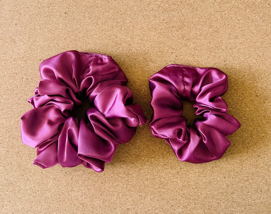 Deep Purple Satin Scrunchie | XL scrunchie | bridal shower gift | teachers gifts | mothers day gift