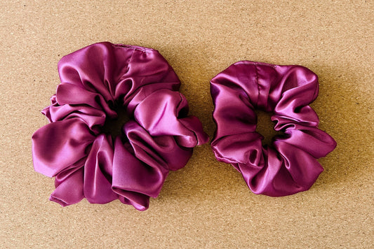 Deep Purple Satin Scrunchie | XL scrunchie | bridal shower gift | teachers gifts | mothers day gift