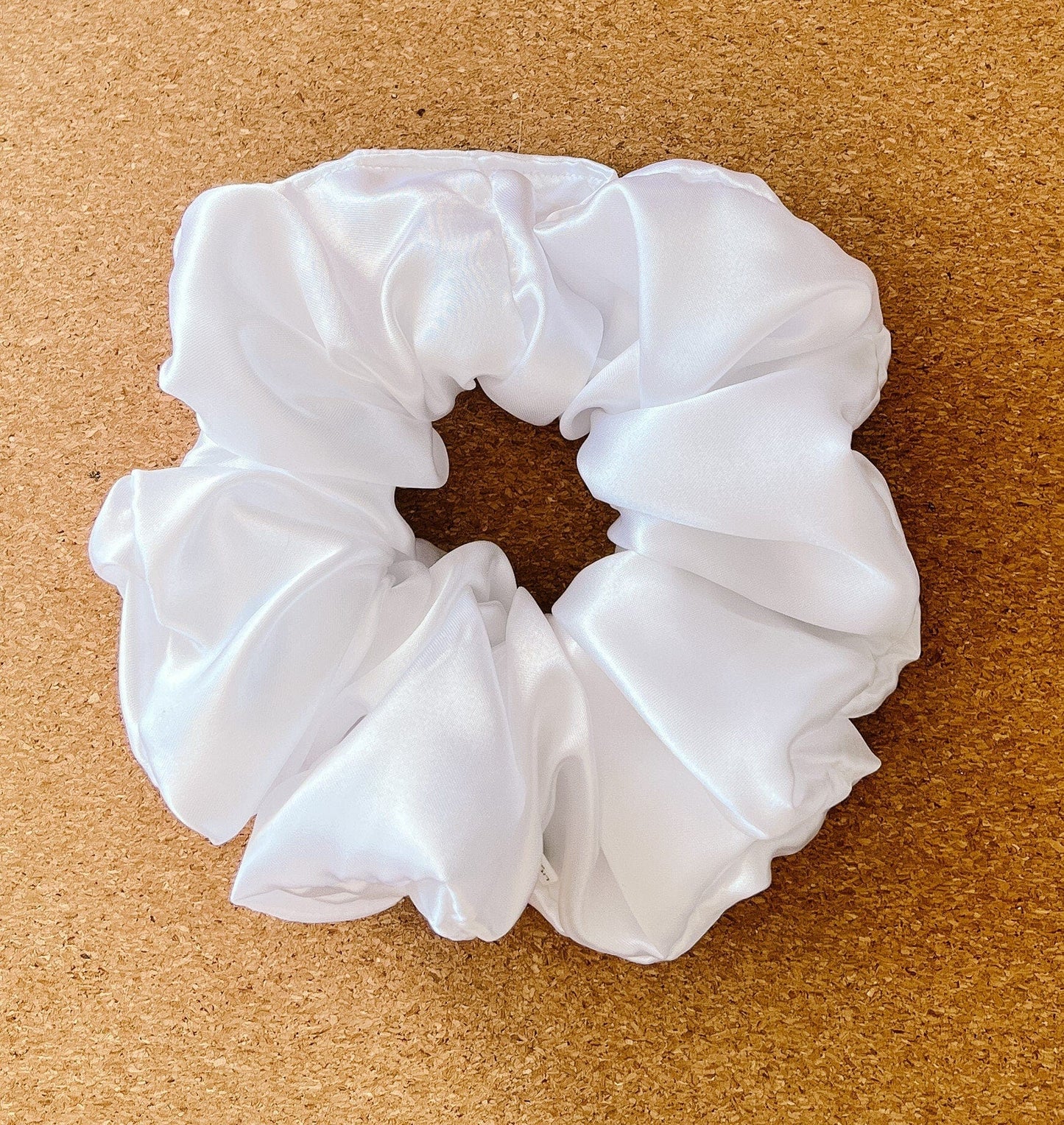 White Satin Scrunchie | XL scrunchie | bridesmaids gift | bridal shower | mothers day gift