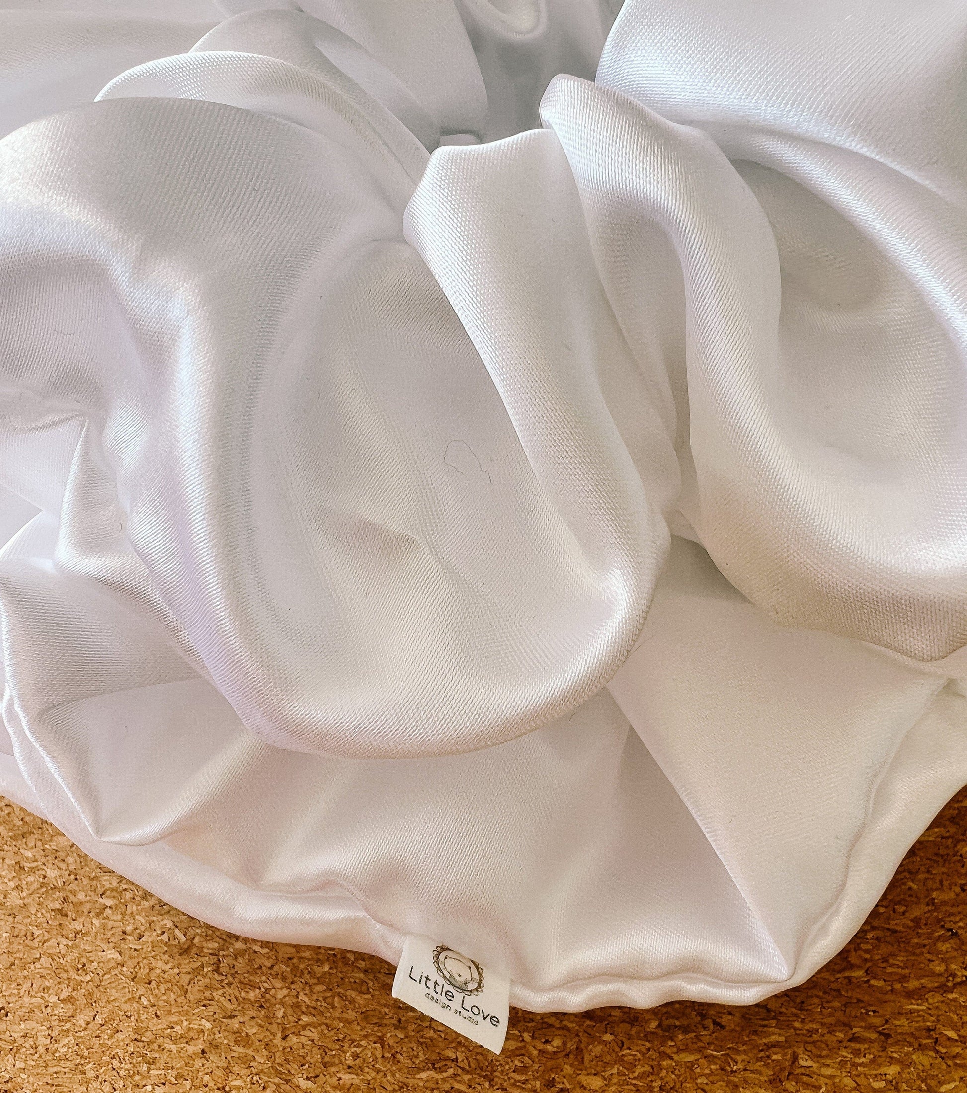 White Satin Scrunchie | XL scrunchie | bridesmaids gift | bridal shower | mothers day gift