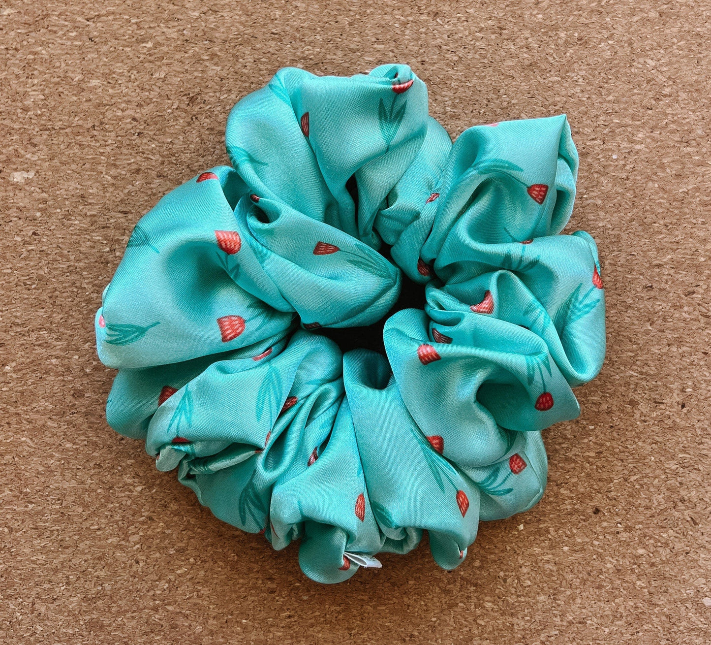 Easter tulips Satin Scrunchie