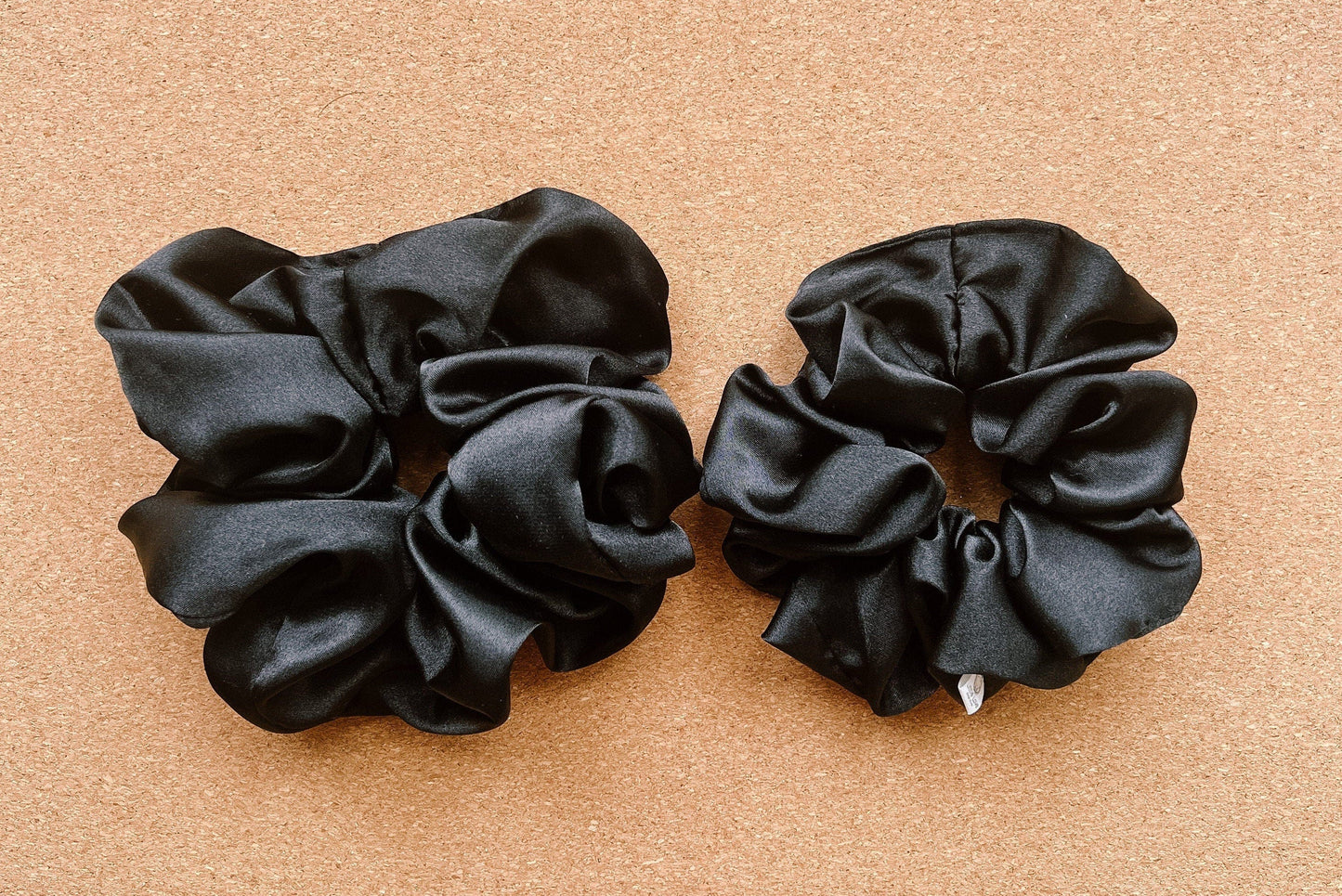 Black Satin Scrunchie I XL scrunchie I bridal party I wedding style | gift's for her