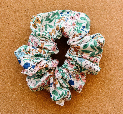 Spring Garden Scrunchie I XL scrunchies I teachers gift | floral scrunchie | gift's for her