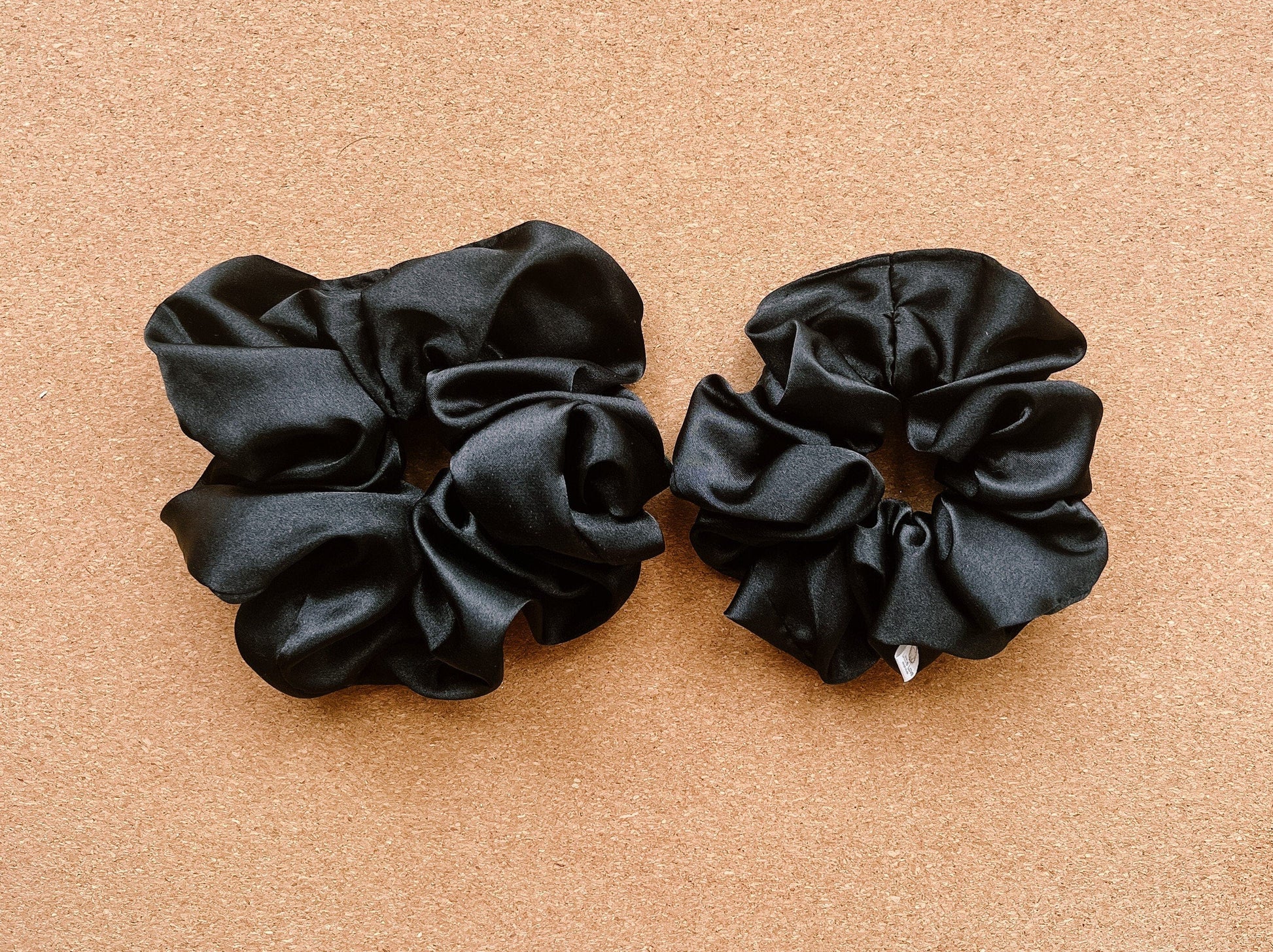 Black Satin Scrunchie I XL scrunchie I bridal party I wedding style | gift's for her