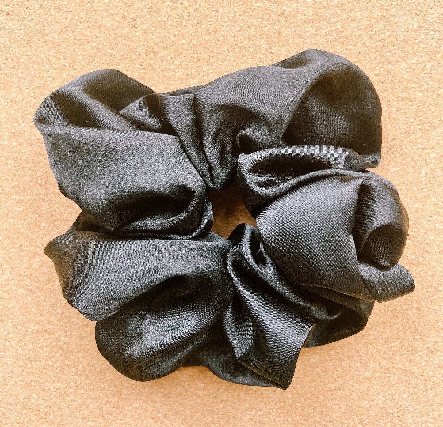 Black Satin Scrunchie I XL scrunchie I bridal party I wedding style | gift's for her