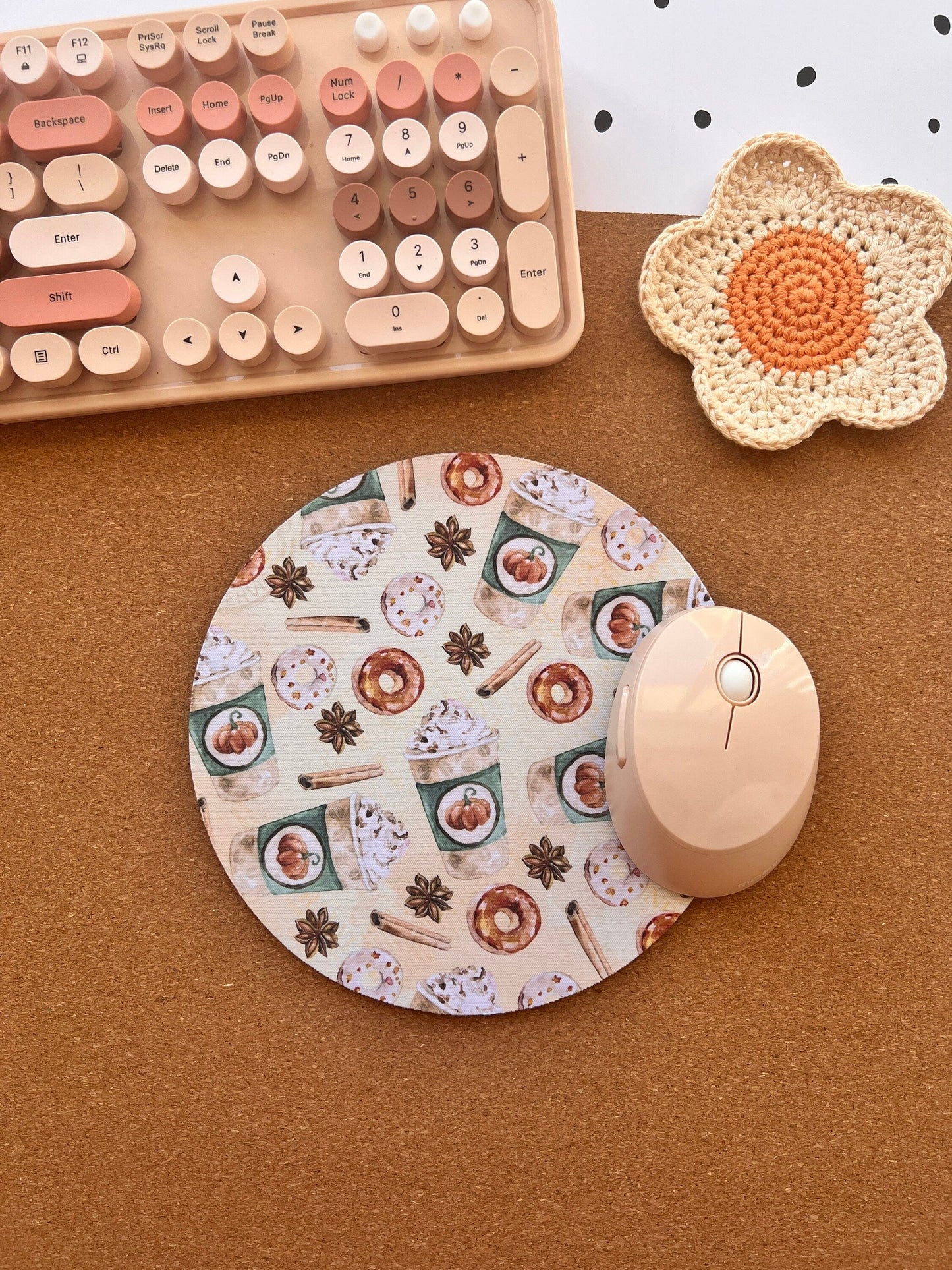 Pumpkin Spice Mouse Mat | adorable mouse pad | cute study space | Gift Ideas | desk accessories