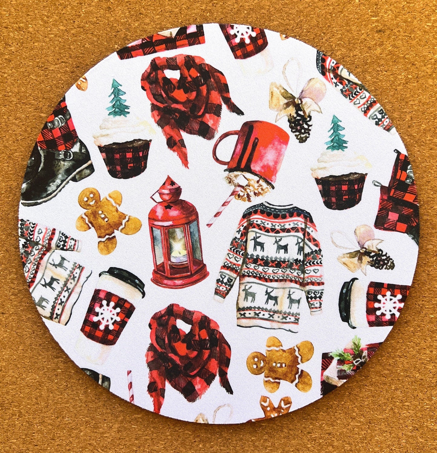 Winter Buffalo Christmas Mouse Mat