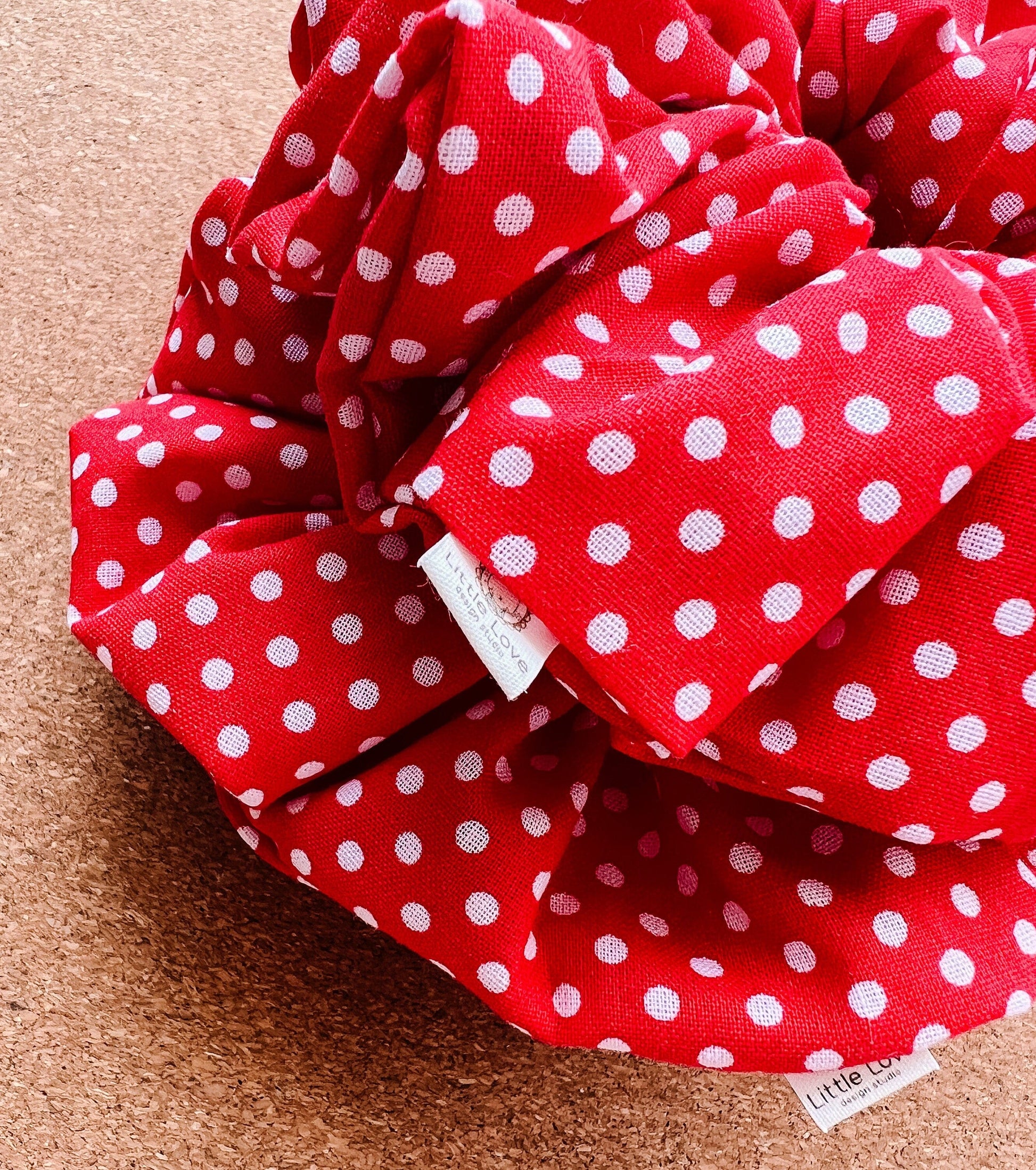 Red Polka Dot Scrunchie | XL scrunchies | birthday gift | gift's for her | mini me