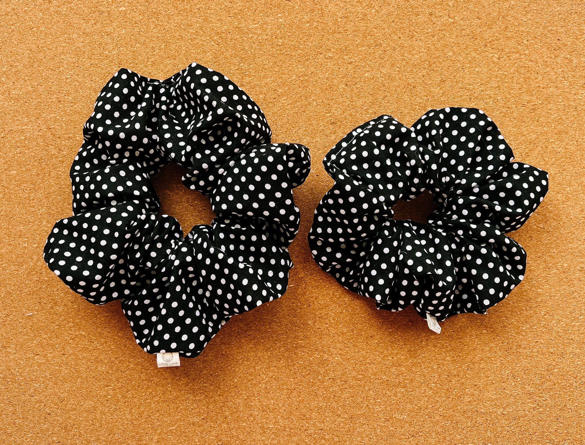 Black & White Polka Dot Scrunchie | XL scrunchies | gift's for her | mini me