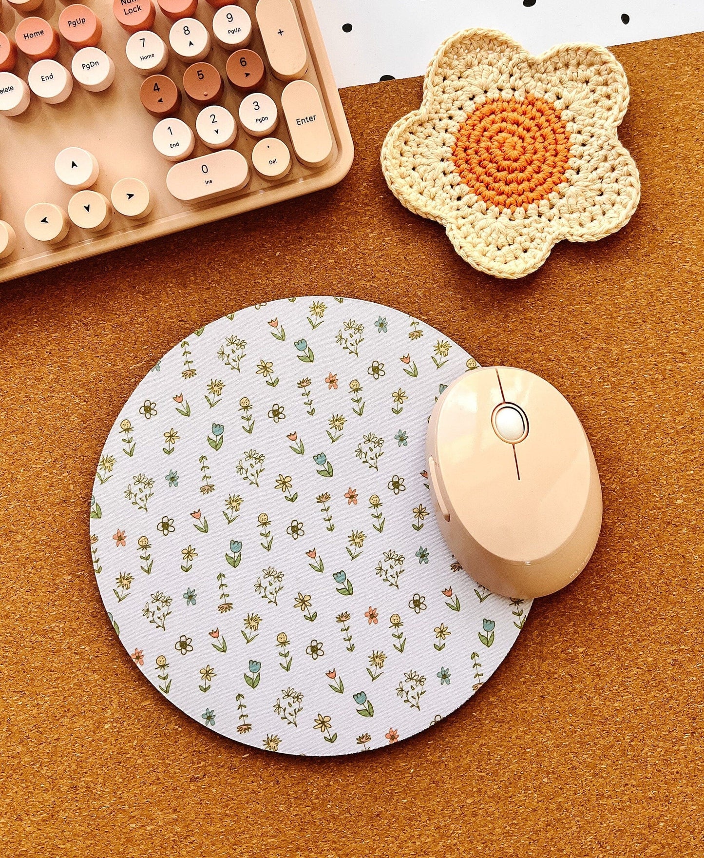 Spring Garden Mouse Mat | adorable desk accessories | mouse pad | home office decor