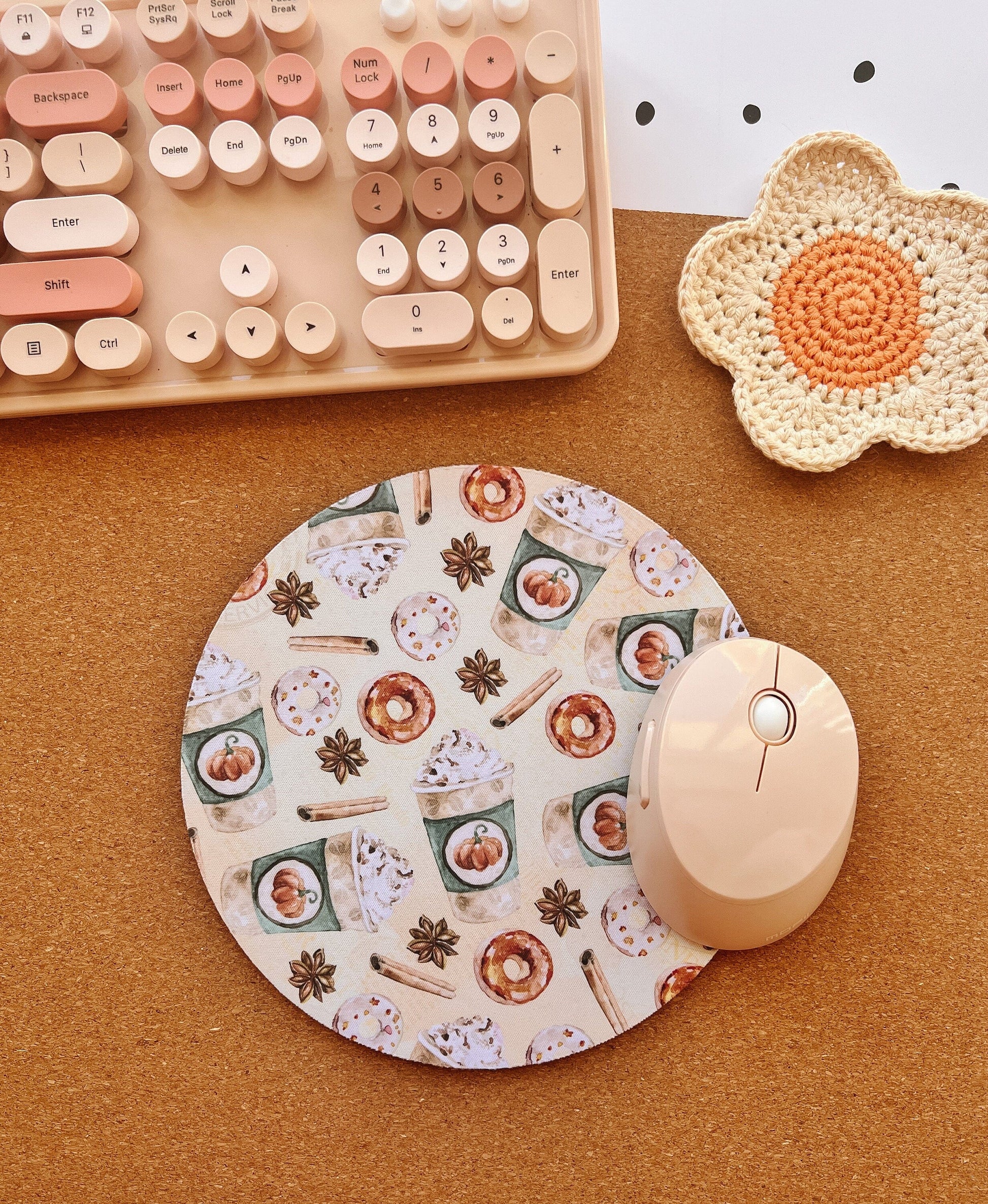 Pumpkin Spice Mouse Mat | adorable mouse pad | cute study space | Gift Ideas | desk accessories