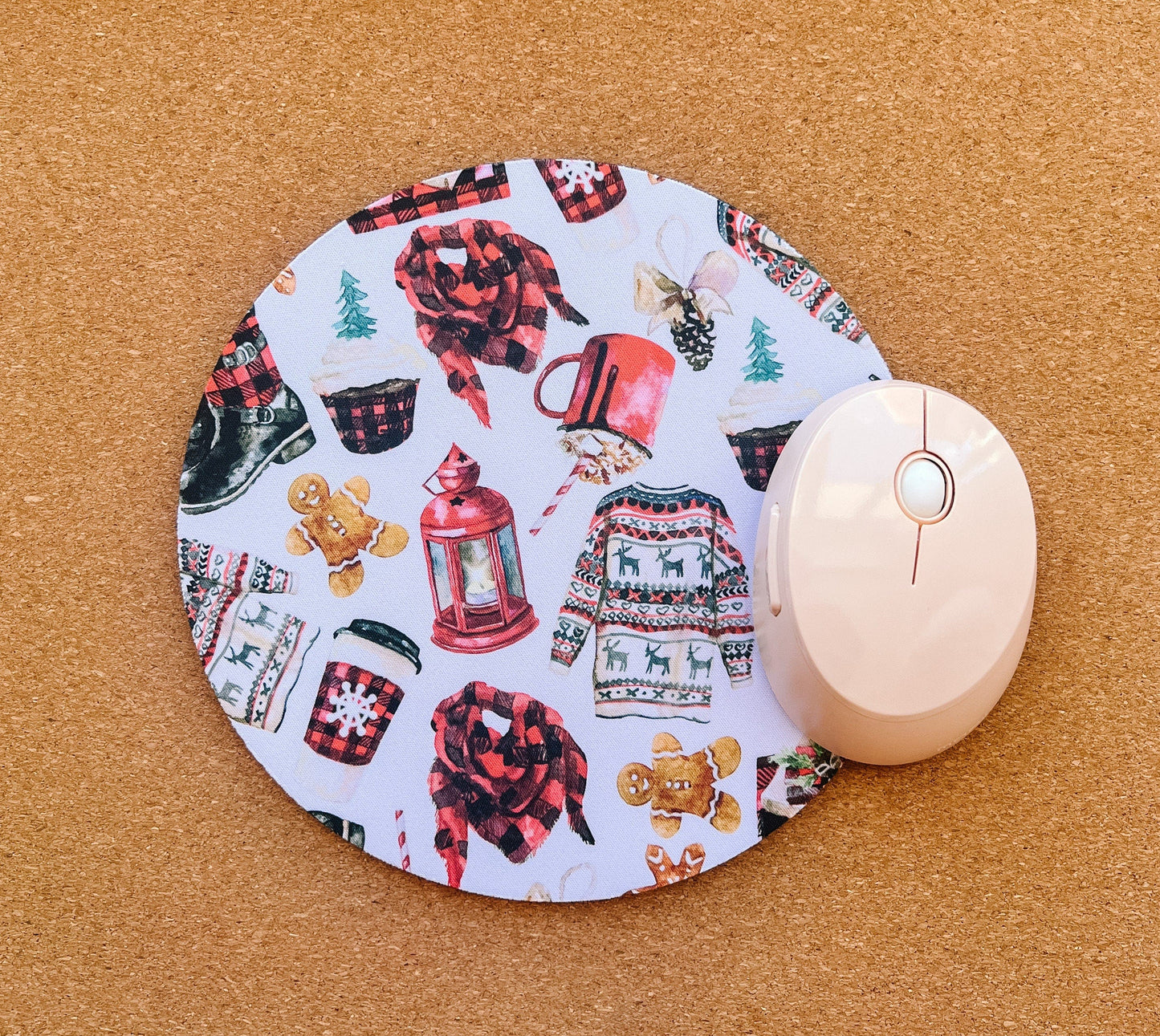 Winter Buffalo Christmas Mouse Mat