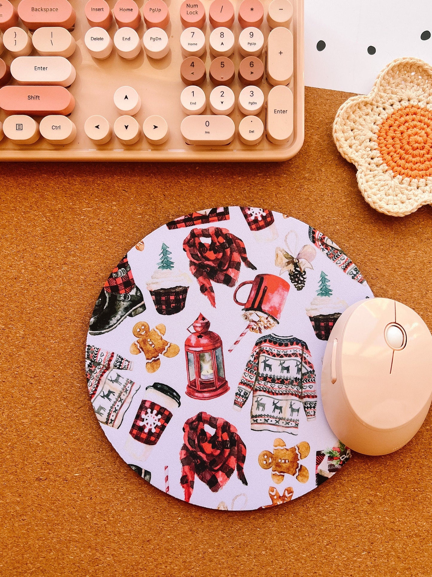 Winter Buffalo Christmas Mouse Mat