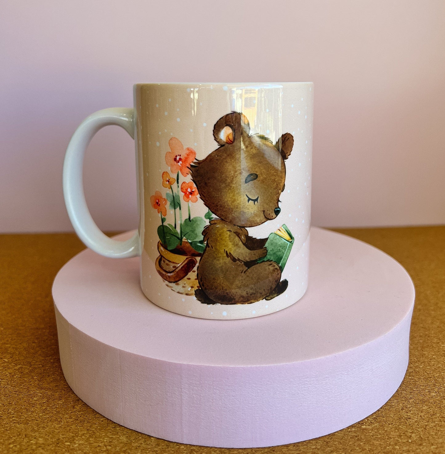 Book Club Silent Reading Bear Mug