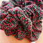 Black Floral Scrunchie | XL scrunchies | teacher's gift | mini me | gift's for her