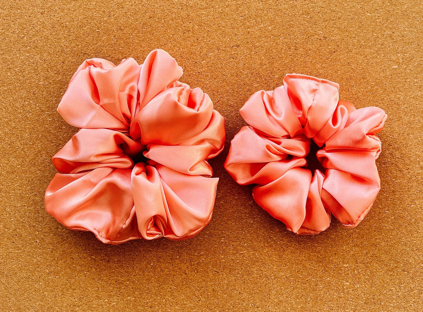 Peaches Satin Scrunchie | XL scrunchies | birthday gift | gift's for her | bridesmaids gift