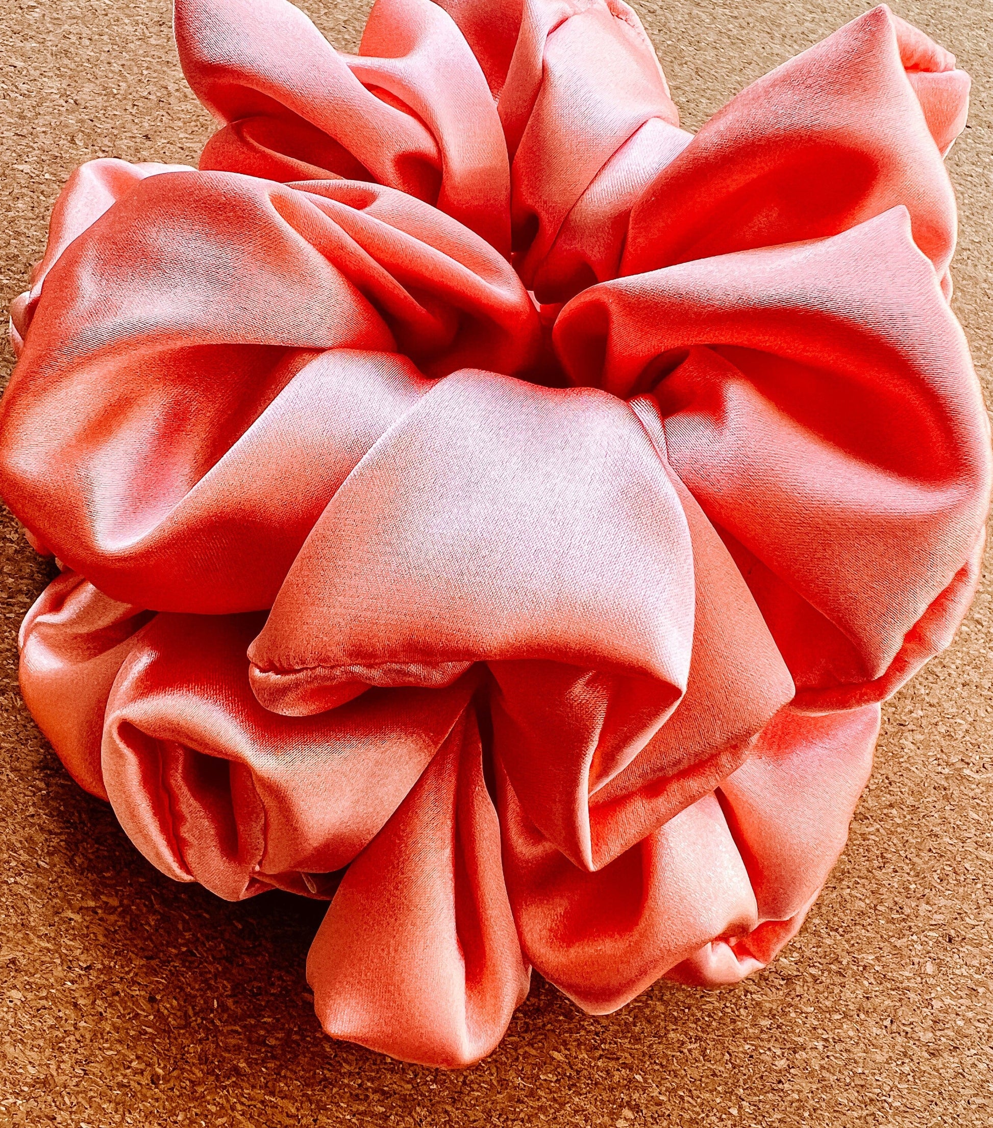 Peaches Satin Scrunchie | XL scrunchies | birthday gift | gift's for her | bridesmaids gift