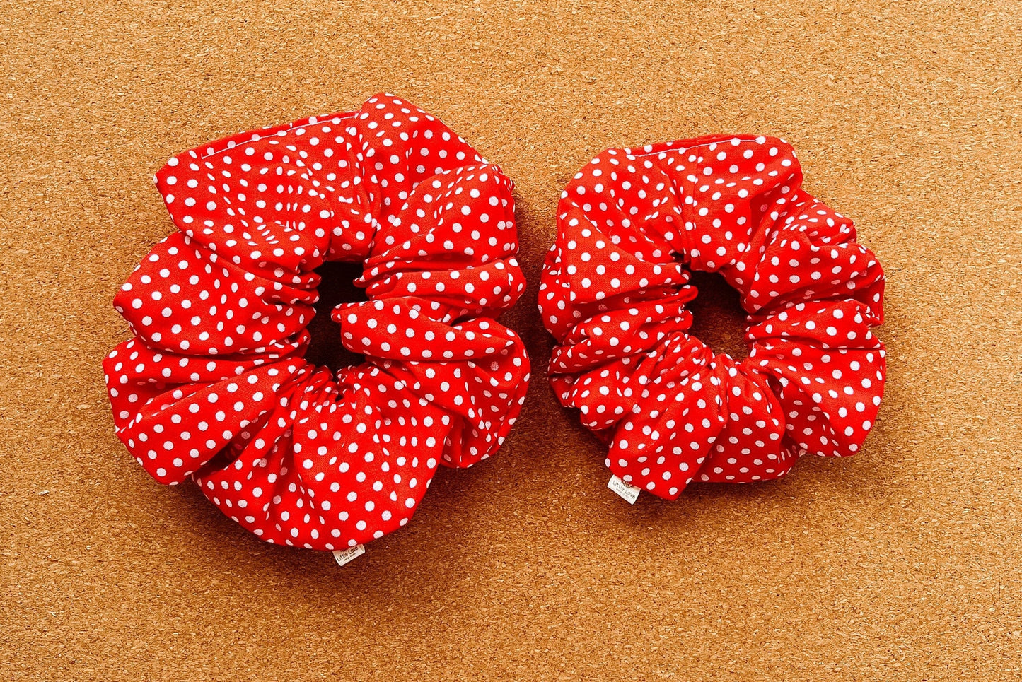 Red Polka Dot Scrunchie | XL scrunchies | birthday gift | gift's for her | mini me