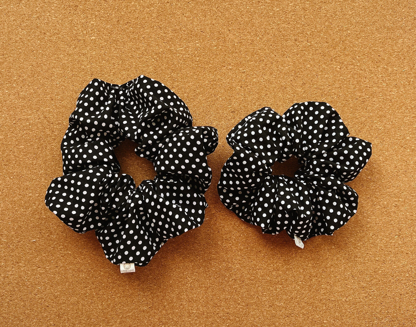 Black & White Polka Dot Scrunchie | XL scrunchies | gift's for her | mini me